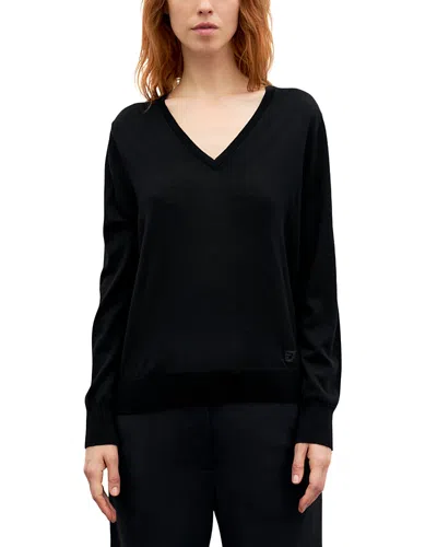 Gerard Darel Rachel Merino Wool V Neck Sweater In Transparent