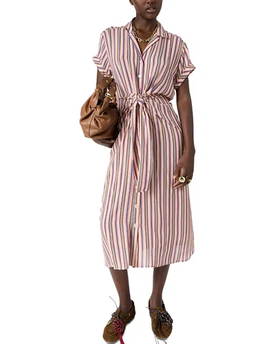 Gerard Darel Raena Twisted Waist Shirt Dress In Multi