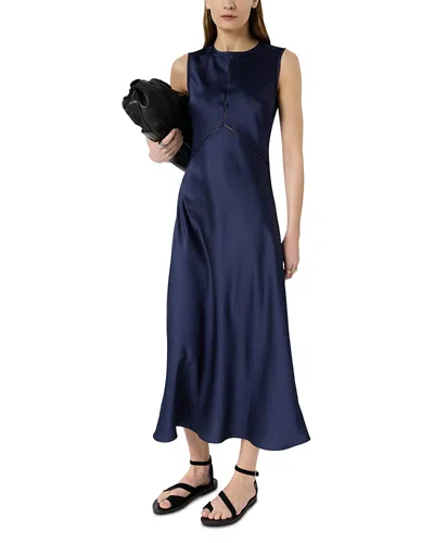 Gerard Darel Raida Ladder Trim Dress In Blue