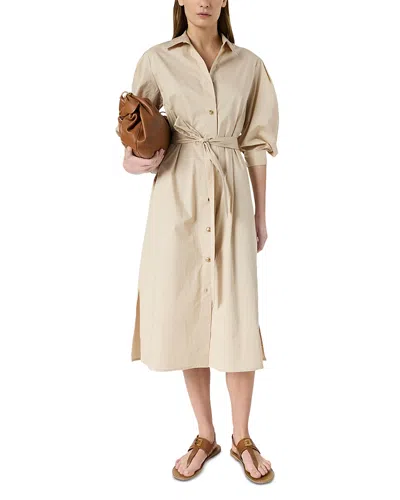 Gerard Darel Ralia Belted Shirtdress In White