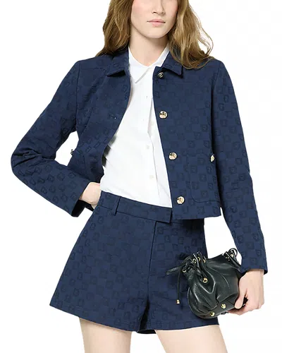 Gerard Darel Ramata Button Down Jacket In Navy