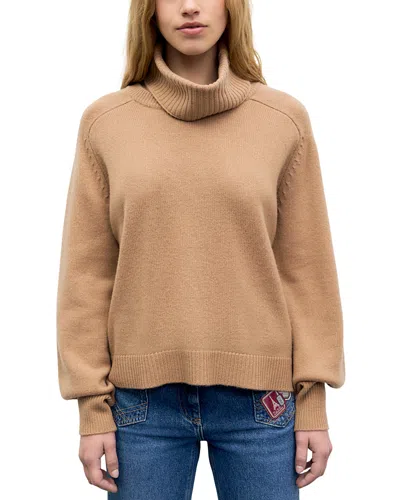 Gerard Darel Ramia Wool Turtleneck Sweater In Brown
