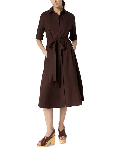 Gerard Darel Rana Belted Shirtdress In Brown