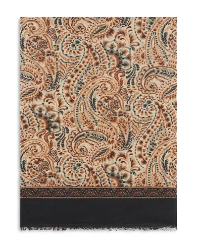 Gerard Darel Raphaela Paisley Scarf In Brown
