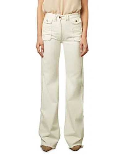 Gerard Darel Raw Hem Jeans In Ecru