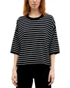 Gerard Darel Raya Wool Elbow Sleeve Tee In Black
