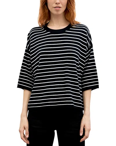 Gerard Darel Raya Wool Elbow Sleeve Tee In Black