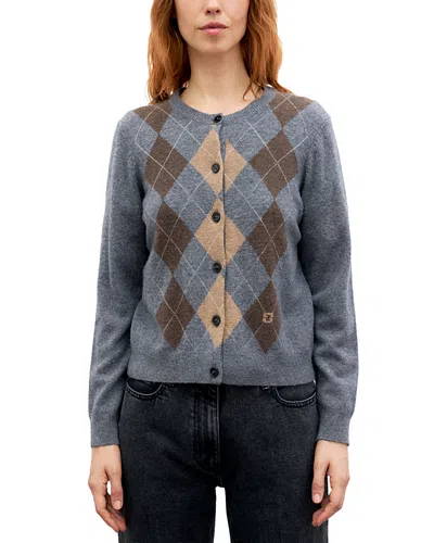 Gerard Darel Rely Wool Cardigan In Grey