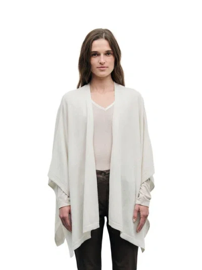 Gerard Darel Reya Long Sleeve Draped Poncho In Gray
