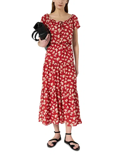 Gerard Darel Rifka Tiered Dress In Red
