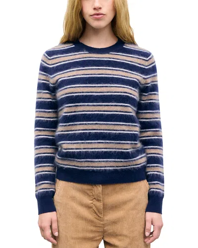 Gerard Darel Rima Brushed Wool Crewneck Sweater In Multi