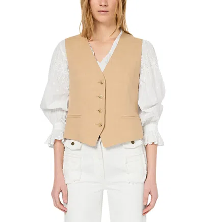 Gerard Darel Rimelle Vest In Sand