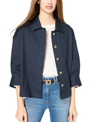 Gerard Darel Risela Oversized Jacket In Navy