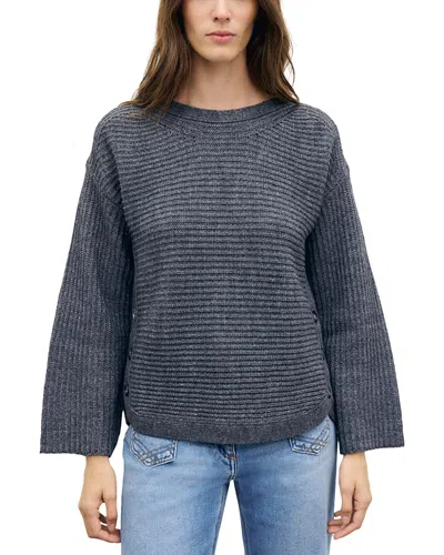 Gerard Darel Riva Boat Neck Pullover Sweater In Gray