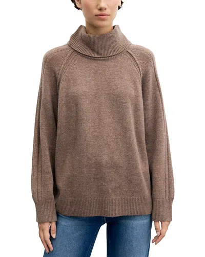 Gerard Darel Robi Wool Cashmere Turtleneck Sweater In Brown