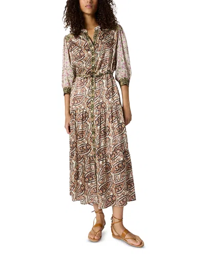Gerard Darel Roselina Silk Dress In Gray