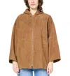 Gerard Darel Roseline Suede Jacket In Straw