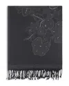 Gerard Darel Rosetta Wool Scarf In Black