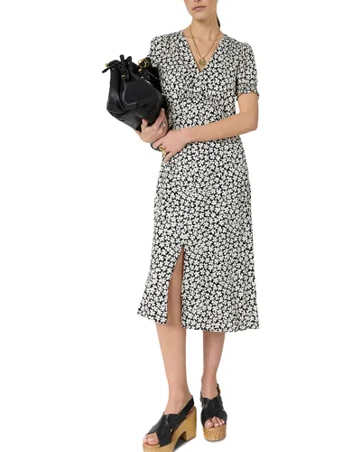 Gerard Darel Rosi Front Slit Dress In Gray