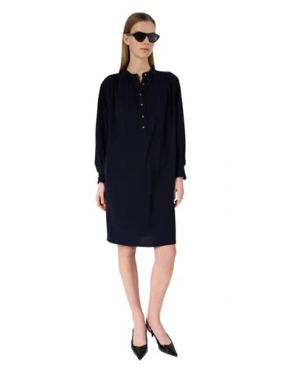 Gerard Darel Rosine Belted Shirt Dress In Black