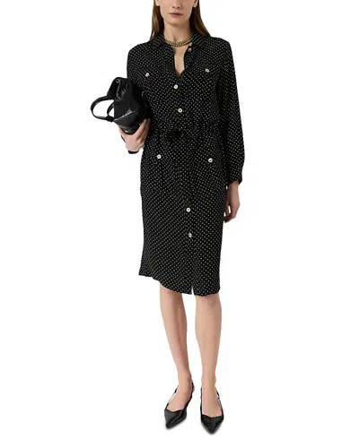 Gerard Darel Ruzena Buttoned Dress In Black