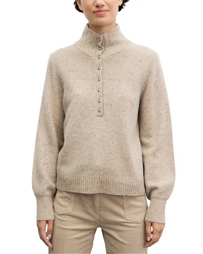 Gerard Darel Ryana Wool Mock Neck Sweater In Neutral