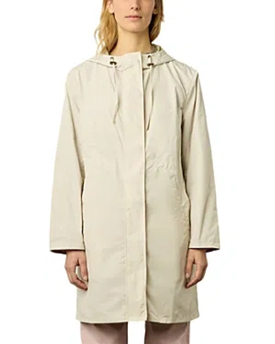 Gerard Darel Sam Hooded Trench Coat In Natural