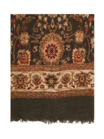 Gerard Darel Sandy Floral Print Scarf In Brown