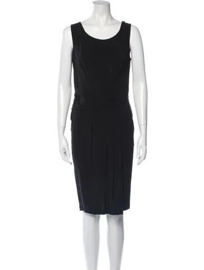 Pre-owned Gerard Darel Scoop Neck Knee-length Dress In Black
