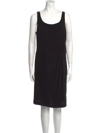 Pre-owned Gerard Darel Scoop Neck Knee-length Dress In Black