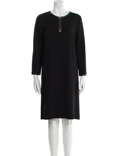 Pre-owned Gerard Darel Scoop Neck Knee-length Dress In Black