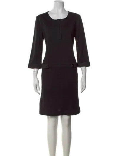 Pre-owned Gerard Darel Scoop Neck Knee-length Dress In Black