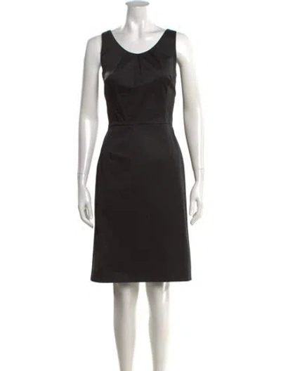 Pre-owned Gerard Darel Scoop Neck Knee-length Dress In Black