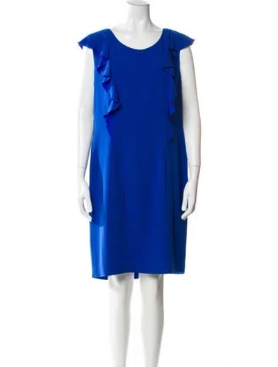 Pre-owned Gerard Darel Scoop Neck Knee-length Dress In Blue
