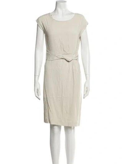 Pre-owned Gerard Darel Scoop Neck Knee-length Dress In Gray