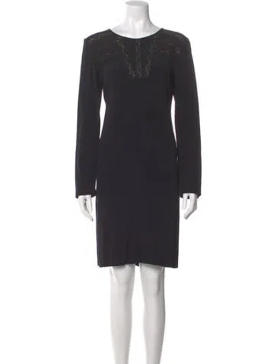 Pre-owned Gerard Darel Scoop Neck Knee-length Dress In Grey
