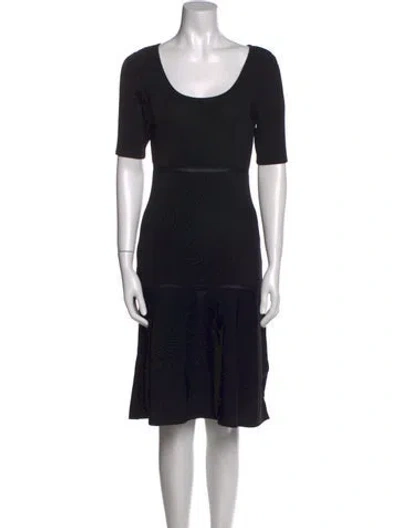 Pre-owned Gerard Darel Scoop Neck Knee-length Dress W/ Tags In Black