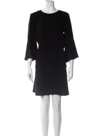 Pre-owned Gerard Darel Scoop Neck Mini Dress In Black