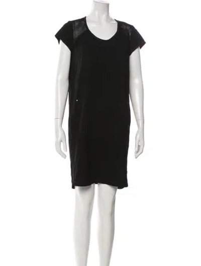 Pre-owned Gerard Darel Scoop Neck Mini Dress In Black