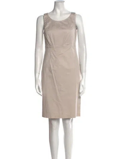 Pre-owned Gerard Darel Scoop Neck Mini Dress In Neutral