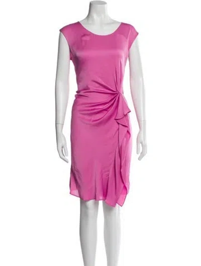 Pre-owned Gerard Darel Scoop Neck Mini Dress In Purple