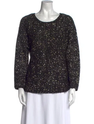 Pre-owned Gerard Darel Scoop Neck Sweater In Black