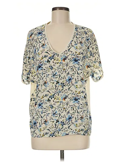 Pre-owned Gerard Darel Short Sleeve Blouse In Ivory