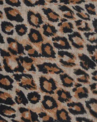 Gerard Darel Silia Leopard Print Wool & Cashmere Scarf In Orange