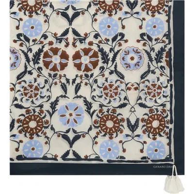 Gerard Darel Silk Garden Bloom Square Scarf In Pattern