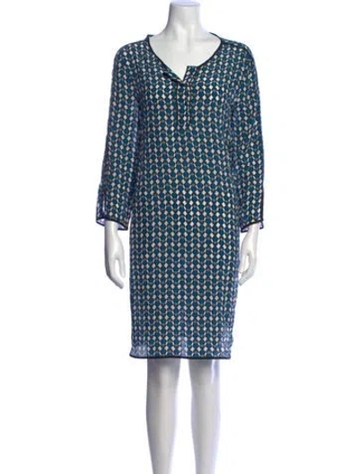 Pre-owned Gerard Darel Silk Knee-length Dress In Blue