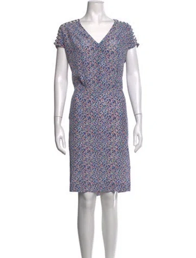 Pre-owned Gerard Darel Silk Knee-length Dress In Blue