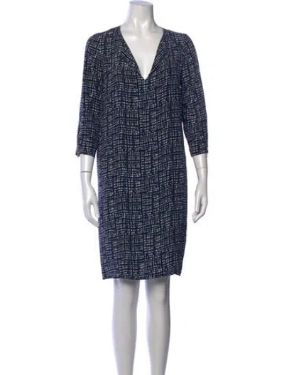 Pre-owned Gerard Darel Silk Knee-length Dress In Blue