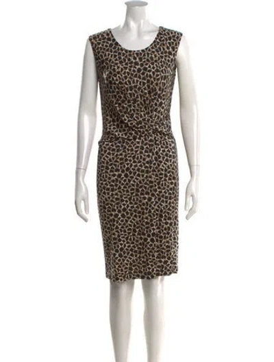 Pre-owned Gerard Darel Silk Knee-length Dress In Brown