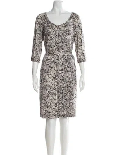 Pre-owned Gerard Darel Silk Knee-length Dress In Gray